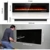 Recessed and Wall Mounted Fire Places Electric Fireplace with Remote Control, Toucn Screen 3