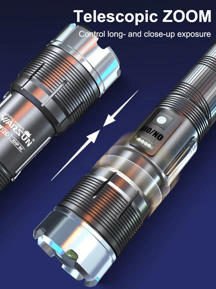   1500m  LED , 36 ھ XHP360 USB   ġ, XHP50.2 26650  ͸ 