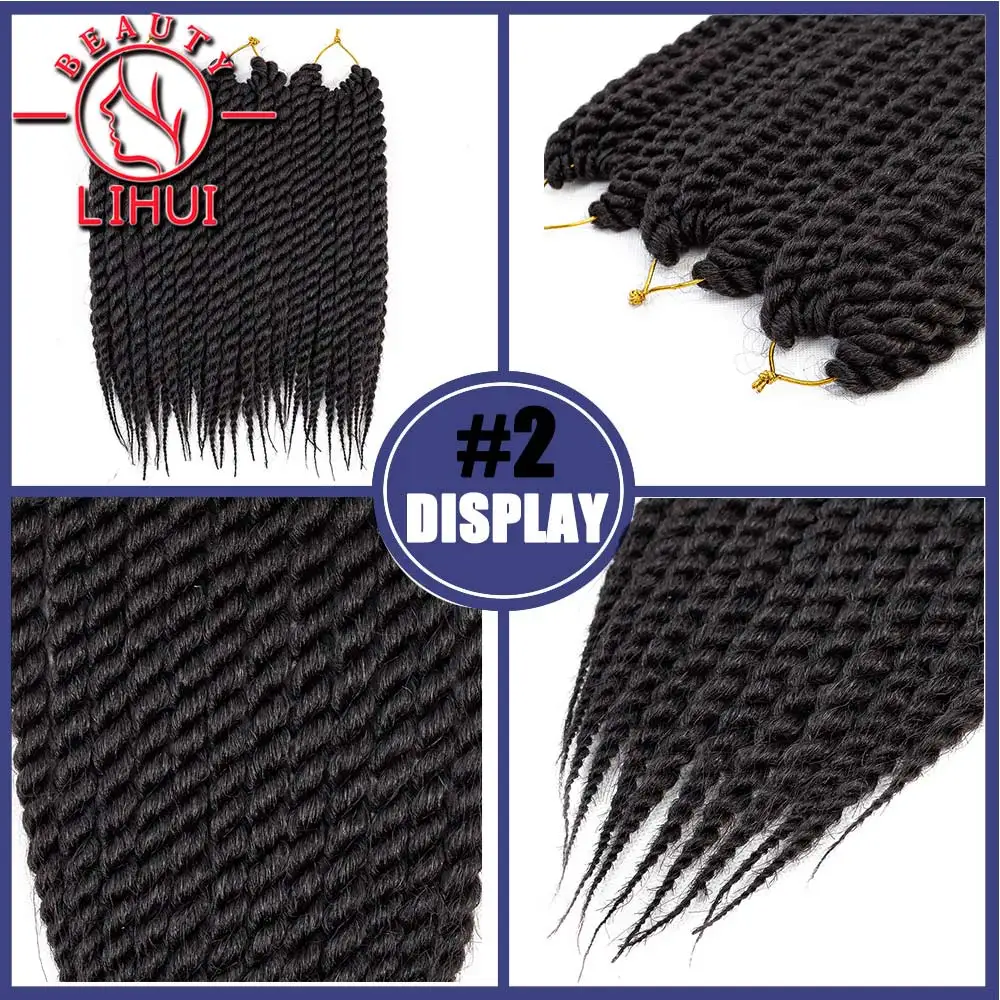 LIhui Havana Twist Crochet Hair 12inch 18inch 22inch Synthetic Hair Extensions for Black Women Big Senegalese Twist
