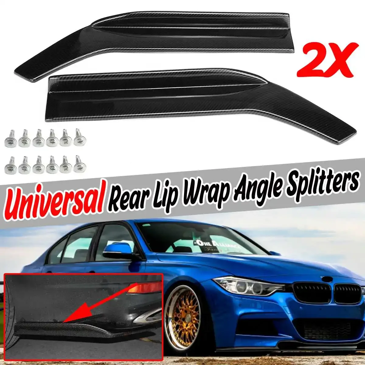 2X46Cm Universal Car Paraurti Posteriore Lip Protector Splash Guard Extend Valance Lip Per Ford Per Focus Rs St Per Toyota Body Kit