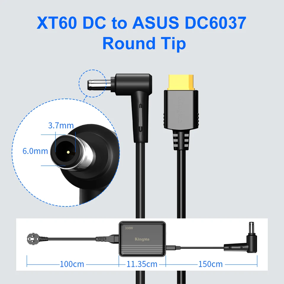 240W Charger For ASUS ROG & TUF Gaming Laptops - Compatible With Zephyrus G14/G16, Strix Scar, ProArt Series