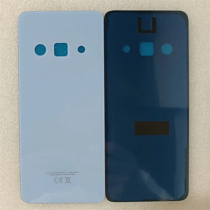 

Крышка батарейного отсека для Xiaomi Redmi A3 23129RN51X, Задняя стеклянная панель, задняя крышка корпуса + клейкая наклейка, запасные части