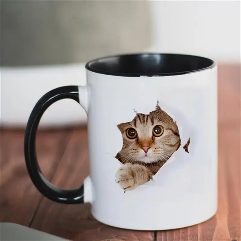 

Kitty Kitten Cups Cat Coffee Mugs Caffeine Tea Mugen Friend Gifts Home Decal Milk Tableware Coffeeware Teaware Beer Drinkware