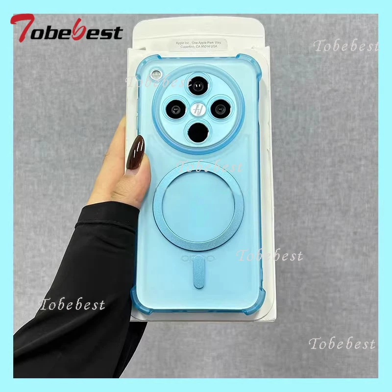 Airbag Shockproof Magnetic Wireless Charging Clear Silicone Phone Case