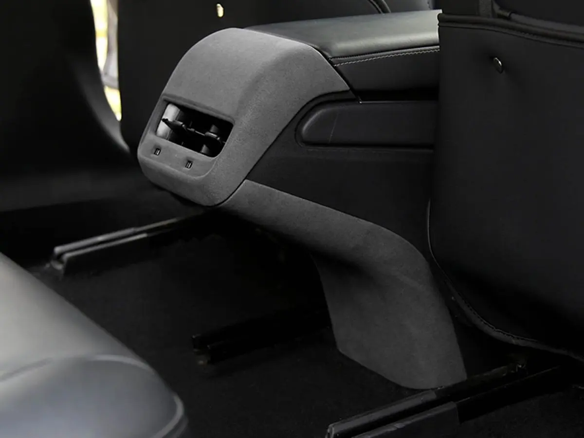 Gray Suede Frabic Trims For Tesla Model 3/Y interior Decoration Mid-Console/Dashboard/Armrest/Backseat Airco Outlet Cover air conditioner trim interior mouldings car moulding decoration interior moulding trim strip dashboard cover air vents cover armrest panel cover