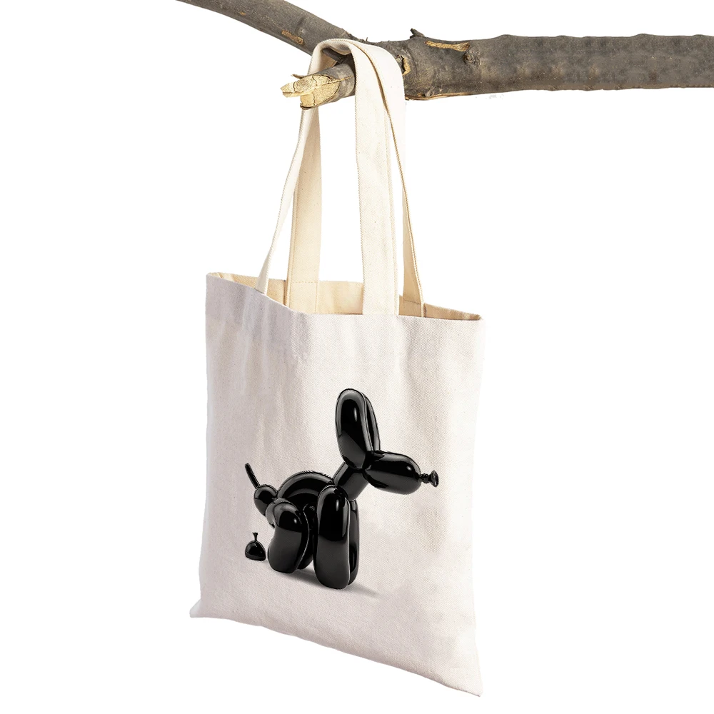 Jeff Koons Palloncino Colorato Cane Eccentrico Animale Entrambe Tote Handbag Fashion Art Casual Retro Lady Shopping Bag Donna Shopper Bags