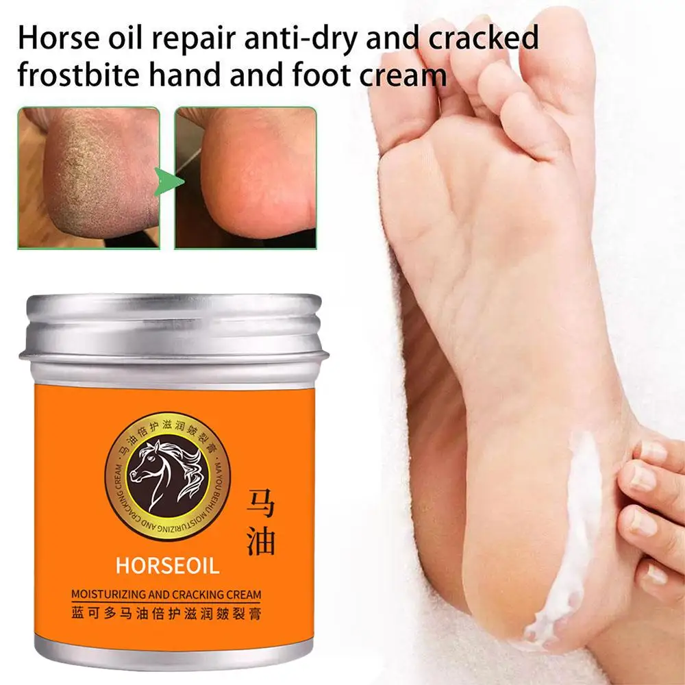 100g Moisturizing Horse Oil Hand Cream Preventing Dryness Cream Hydrating Hand Cream Nourishing Anti-Cracking Hand Care B4B0