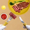 Poplittleone Free Customized Logo Baby Feeding Set Infant Dishes Plate With Sucker Bowl Training Fork Spoon Children's Tableware 5