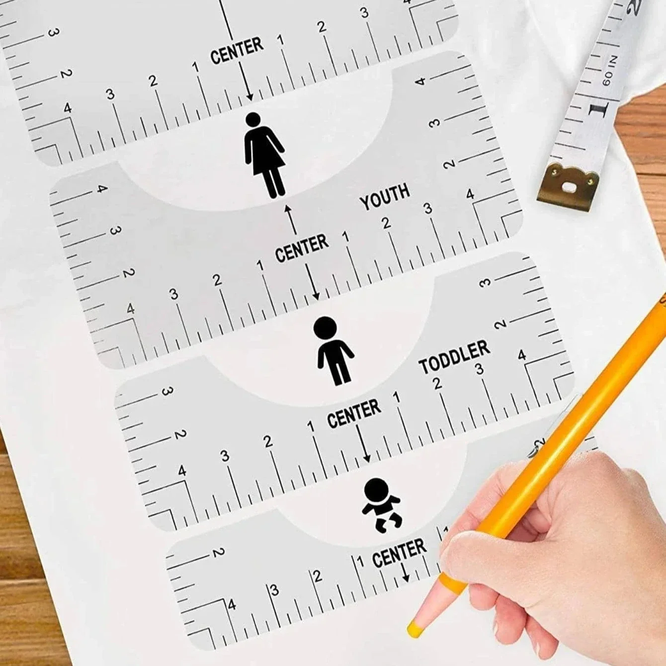 T-Shirt Ruler Guide Shirt Alignment Tool