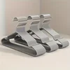 10pcs/set Traceless Non-slip Metal Clothes Hangers With Grooves, Heavy Duty Clothes er For Bathroom, Bedroom, Closet, Wardrobs 2