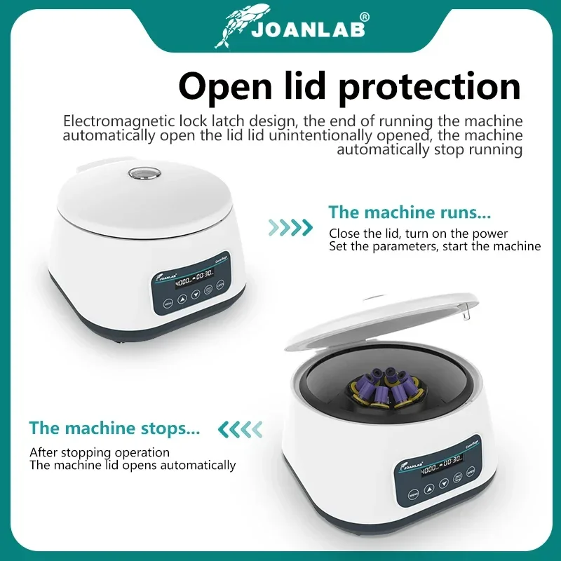 JOANLAB Plasma Centrifuge Laboratory Digital Centrifuge Machine For 2/5/10ml Blood Collection Tube And 15ml Tube