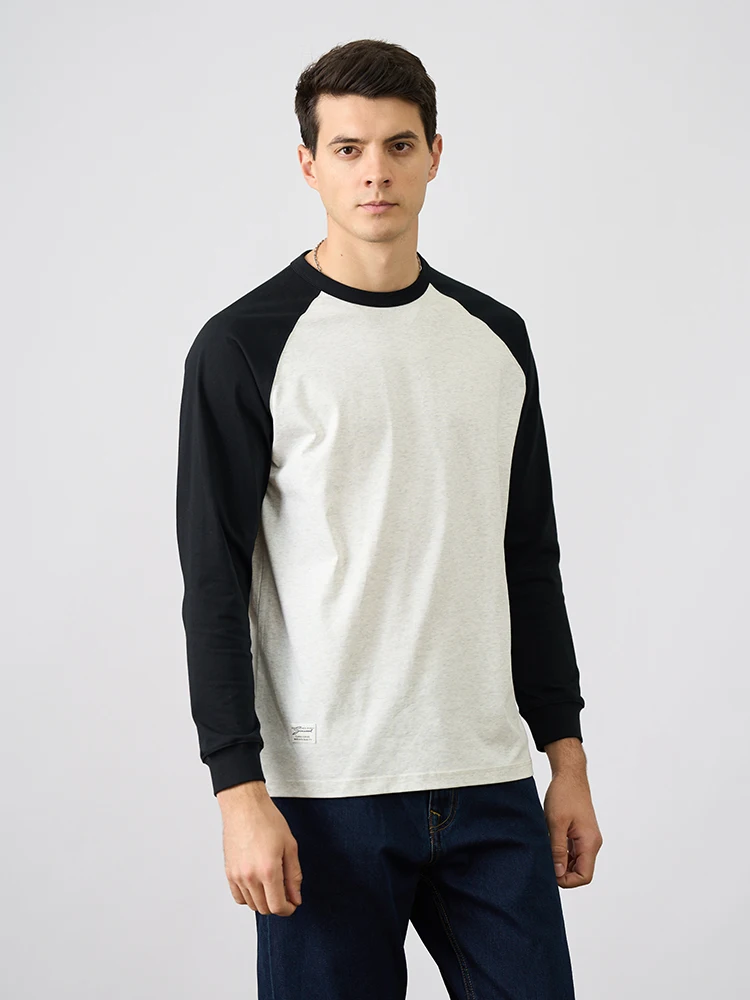 SIMWOOD 2025 Spring New 240g/sm Sorona Fabric Long Raglan