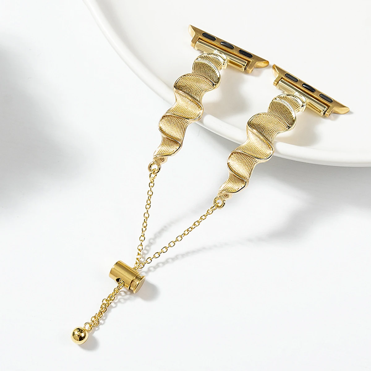 حزام معدني للنساء لساعة أبل 10 باند 42 مللي متر 41...