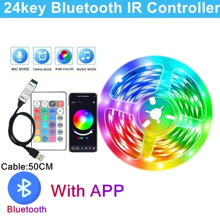 ตัวเลือกสินค้า LED Strip ยืดหยุ่น ควบคุมสีได้ผ่านแอปพลิเคชัน