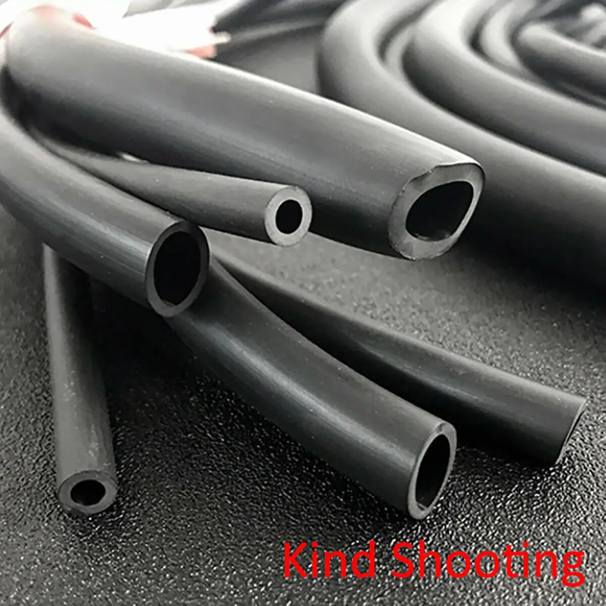 6mm ID Black 2 Metre Length Fuel and Oil Resistant Rubber Hose AutoSilicone. 