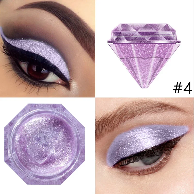 6 Colors Diamond Liquid Eye Shadow Glitter Eyeshadow Pallete Waterproof Long Lasting Pearlescent Metallic Pigments Eyeshadow eye shadow eye shadow plate