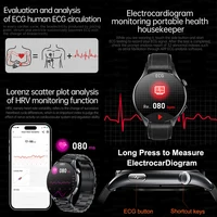 Nouvelle montre intelligente 2026 NFC ECG+PPG Oxygène sanguin Acide urique Tension artérielle Montre intelligente saphir Hommes Pour Android iOS Montre intelligente pour hommes 6