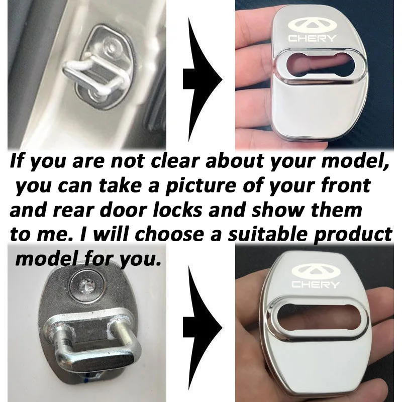 Car Door Lock Cover For Chery OMODA 5 C5 PHEV Accessories Auto Car Door Lock Protect Cover Emblems Case Stainless Steel Decoration