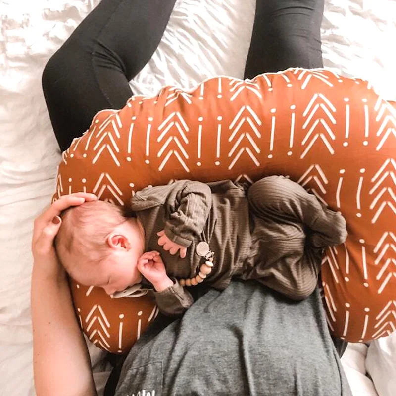 Baby Breastfeeding U-shaped Pillow Elastic Nursing Pillowcase Autumn Winter Removable Without Pillow Core