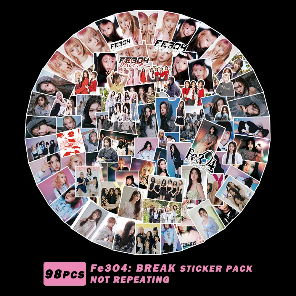 

100 шт. наклейки KPOP NMIXX, новый альбом EXPERGO, высокое качество, ПВХ багажник, ноутбук, скейтборд, Idol, фанаты, фотоальбом, подарок