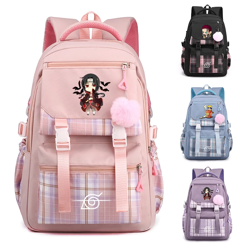 

Рюкзак «Наруто» для женщин, Аниме Сумка для книг, ранец для учеников и мальчиков, подарок на день рождения, школьный портфель для подростков