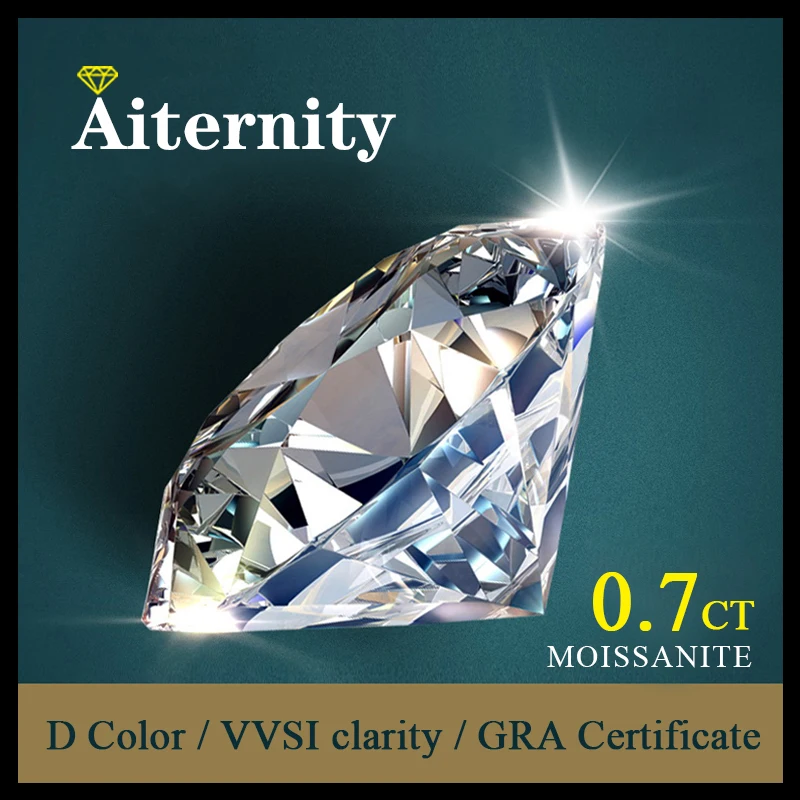 

5,75 мм 0,7 CT D VVS1 цветной Муассанит, свободный камень, драгоценные камни, оптовая продажа с завода, лабораторный Выращенный бриллиант, искусственный камень