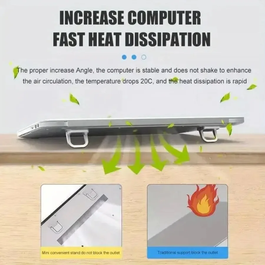 2PCS Portable Keyboard Riser - Invisible Laptop Stand