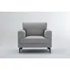 Kyrene Light Gray Linen Chair 1