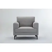 Kyrene Light Gray Linen Chair 1