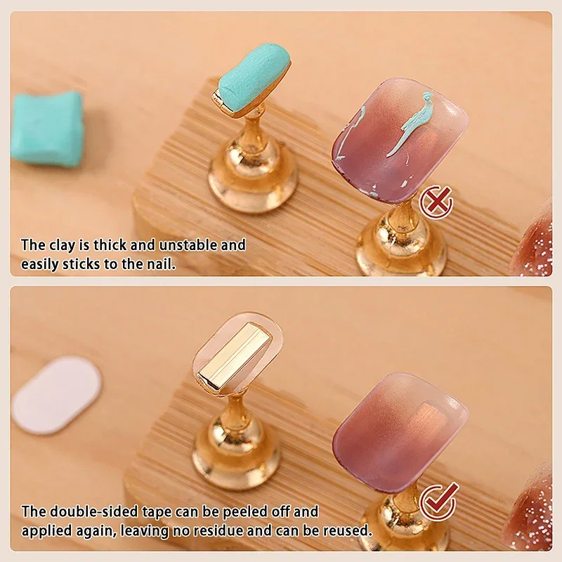 600Pcs Traceless Transparent Nail Double-side Adhesive Tape For False Nails Display Stand Tools Manicure Strip