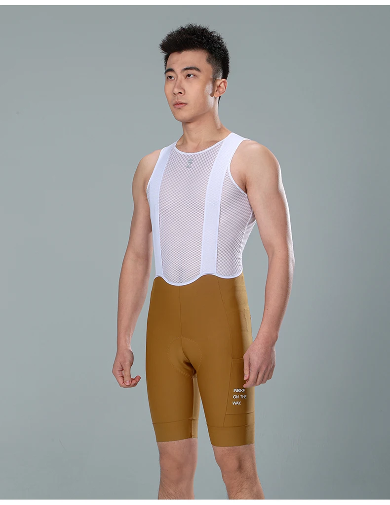 INBIKE Herren Radfahren Trägerhose 3D Gepolsterte MTB Bike Shorts Hosen Mann Rennrad Hosen Fahrrad Shorts Strumpfhosen UV Schutz – Detail 9