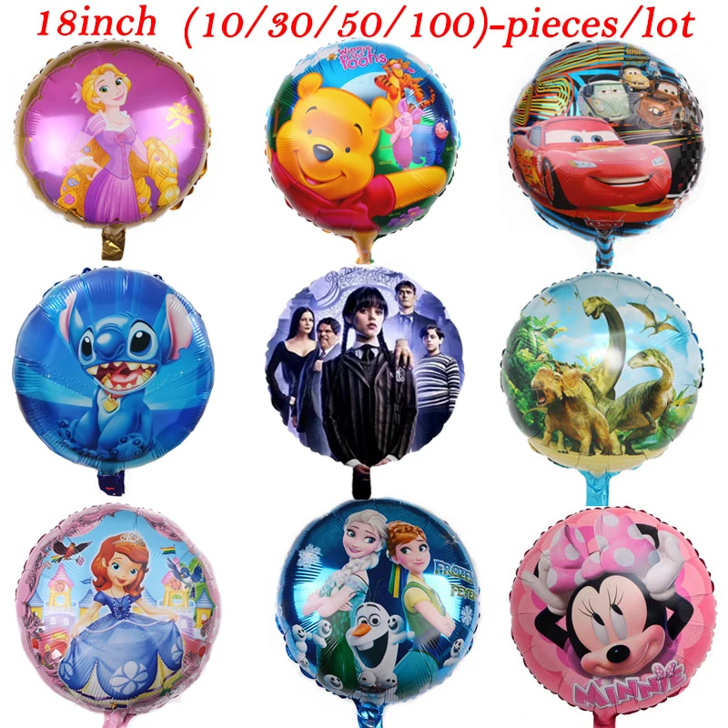 

Baby Shower Birthday Party Decoration 18Inch Disney Moana/Cars/Frozen/Minnie/Princess Theme Aluminum Helium Balloons Air Globos