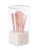 Transparent Acrylic Makeup Brush Holder Makeup Organizer Cosmetic Holder Pencil Lipstick Desk Container Table Makeup Storage Box 3
