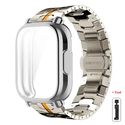 Luxury Metal Strap with TPU Soft Case - Premium Watchband Collection - Redmi 5 Active (XMB0498TiO Silver)
