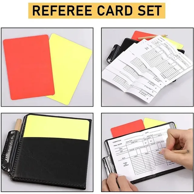 1PCS Sport Football Soccer Referee Wallet Notebook With Red Card Yellow Sports Card Team And Soccer Referee supplies 6