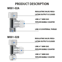 ZRDR high quality needle valve regulator suit 4*6mm co2 special tube for aquarium fish tank co2 systemCarbon dioxide fine-tuning 2