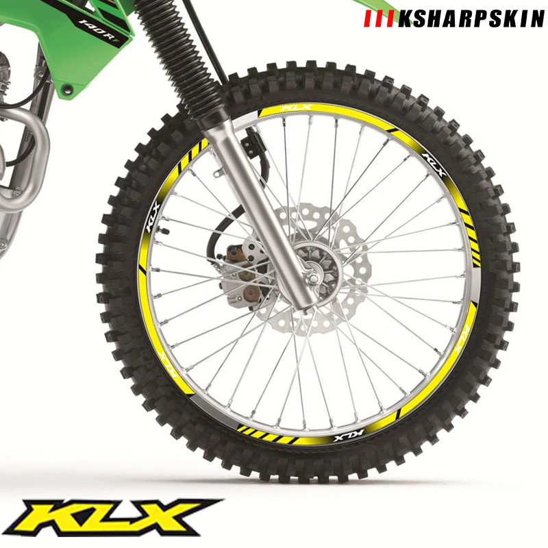 

Светоотражающее внутреннее кольцо для мотоциклетной шины, многоцветные водонепроницаемые наклейки для KAWASAKI KLX 450R 08-16 KLX 250 H T 06-14