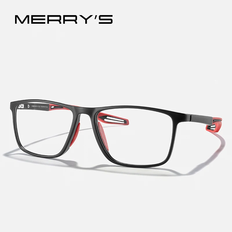 MERRYS DESIGN-gafas deportivas para hombre, montura TR90, marco de  aluminio, patillas de silicona, gafas graduadas