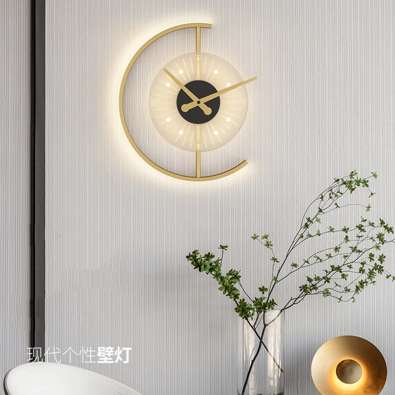 

Modern LED Wall Lamp Clock Sconce for Bedroom Bedside Living Dining Room Aisle Porch Corridor Home Decor Lighting Fixture Luster