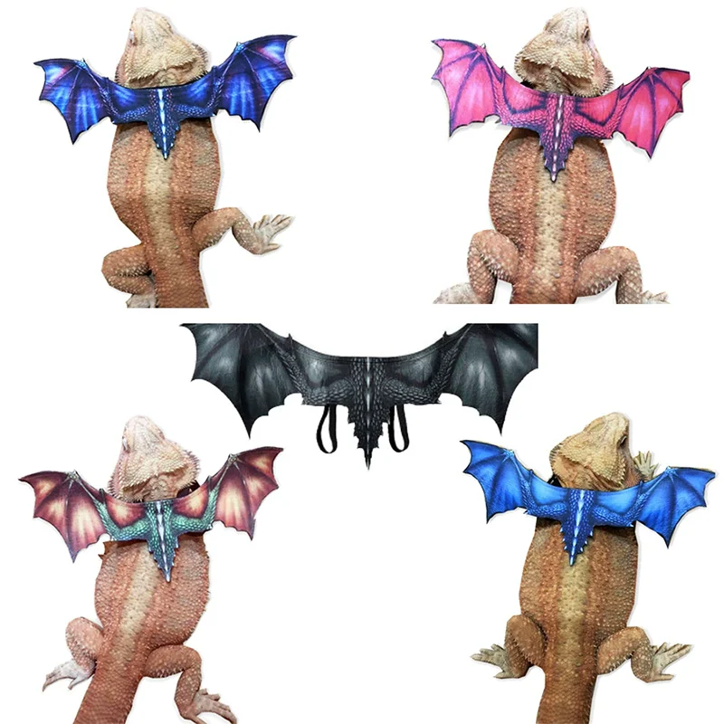 Lizard Leash Tyrannosaurus Rex Chameleon Climbing Pet Outing Leather Wing Chest Strap Chameleon Squirrel Leash Small Pet Supplie