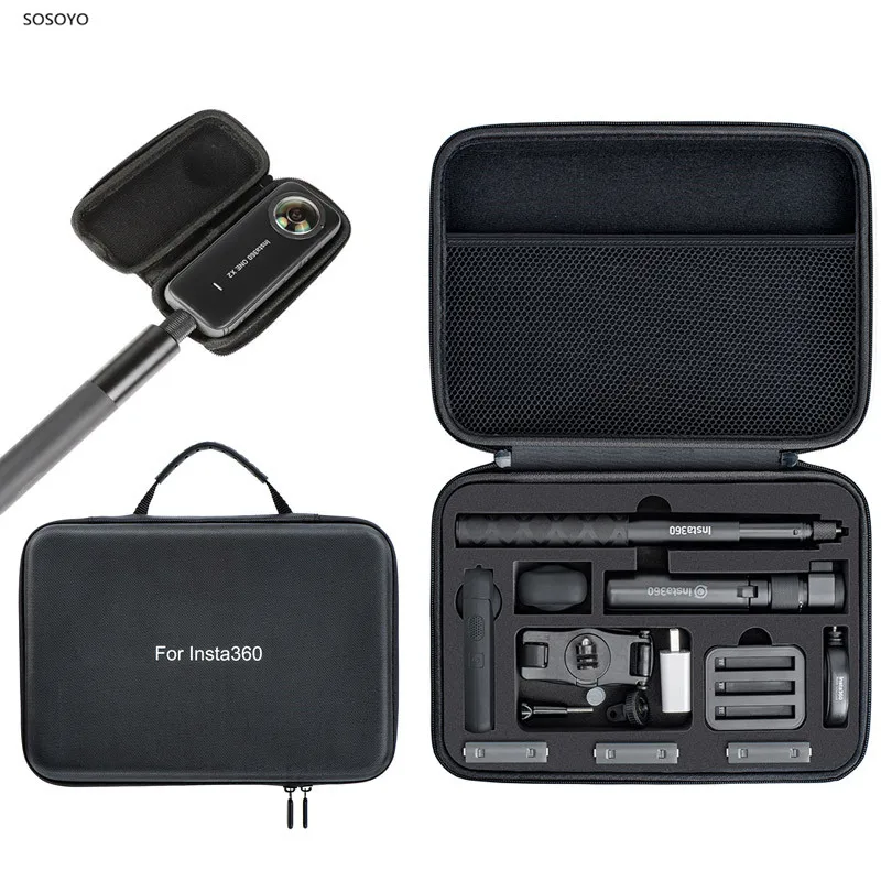 

Panoramic Camera Mini PU Storage Bag Handbag Waterproof Carrying Case For Insta360 One X X2 Accessories Protective Box