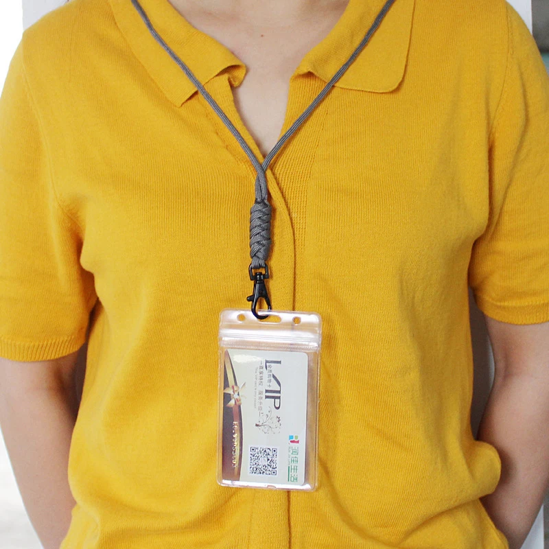 

Weave Creative Neck Lanyard With Clip Credential Holder Strap Student Card Hanging Rope Key Lanyard Travel Accessories