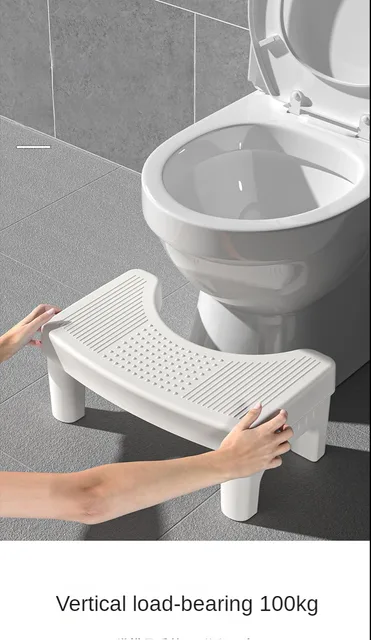 Sgabello Per WC Regolabile - In Legno E Ferro, Pieghevole, Per Comfort In Bagno - Foto 4