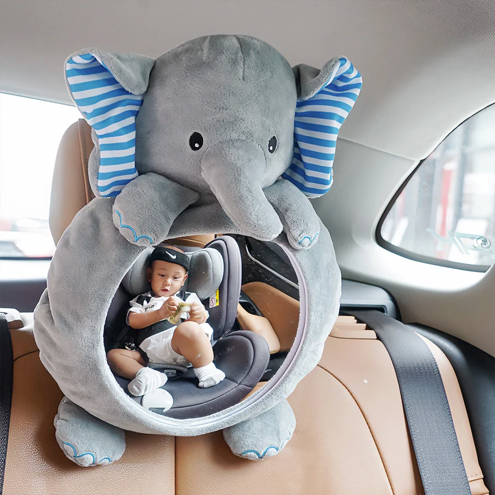 Cartoon Baby Car Rearview Mirror car rearview mirror car baby mirror Multi-Function Toy Infant Soft Tummy Time Easy to Install Infant