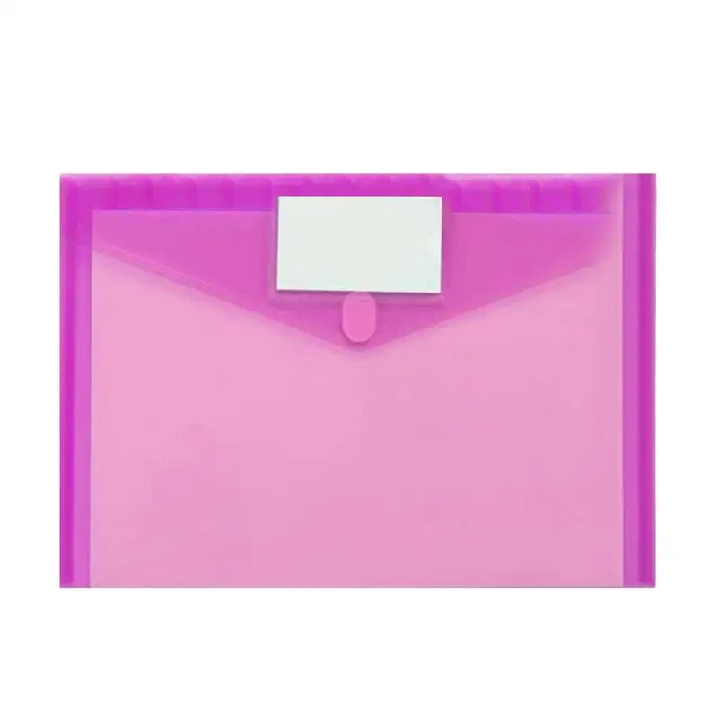 

Colorful Folders For Files A4 Size Document Stationery Tools Waterproof Clear File Bags Snap-On Design For Documents Invoices