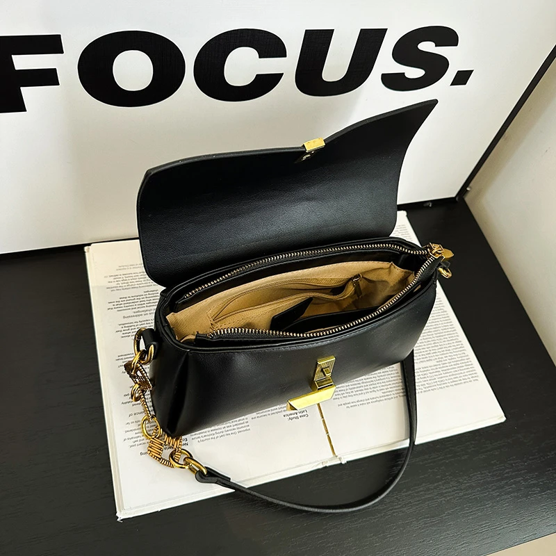 Women's Chain Handbag Luxury Designer Leather Shoulder Bag Fashion Brand Crossbody Small Square Bag Casual Tote Messenger Bag