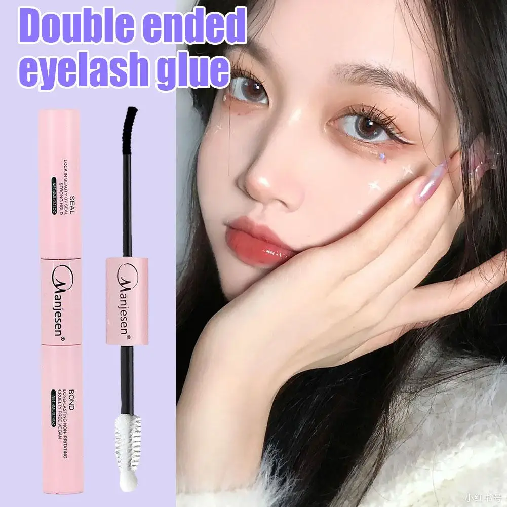 

Bond And Seal Double Head False Eyelash Black Glue Non-smudged & Strong Hold Eyelash Glue Sealer For False Lash Practice X1Z2