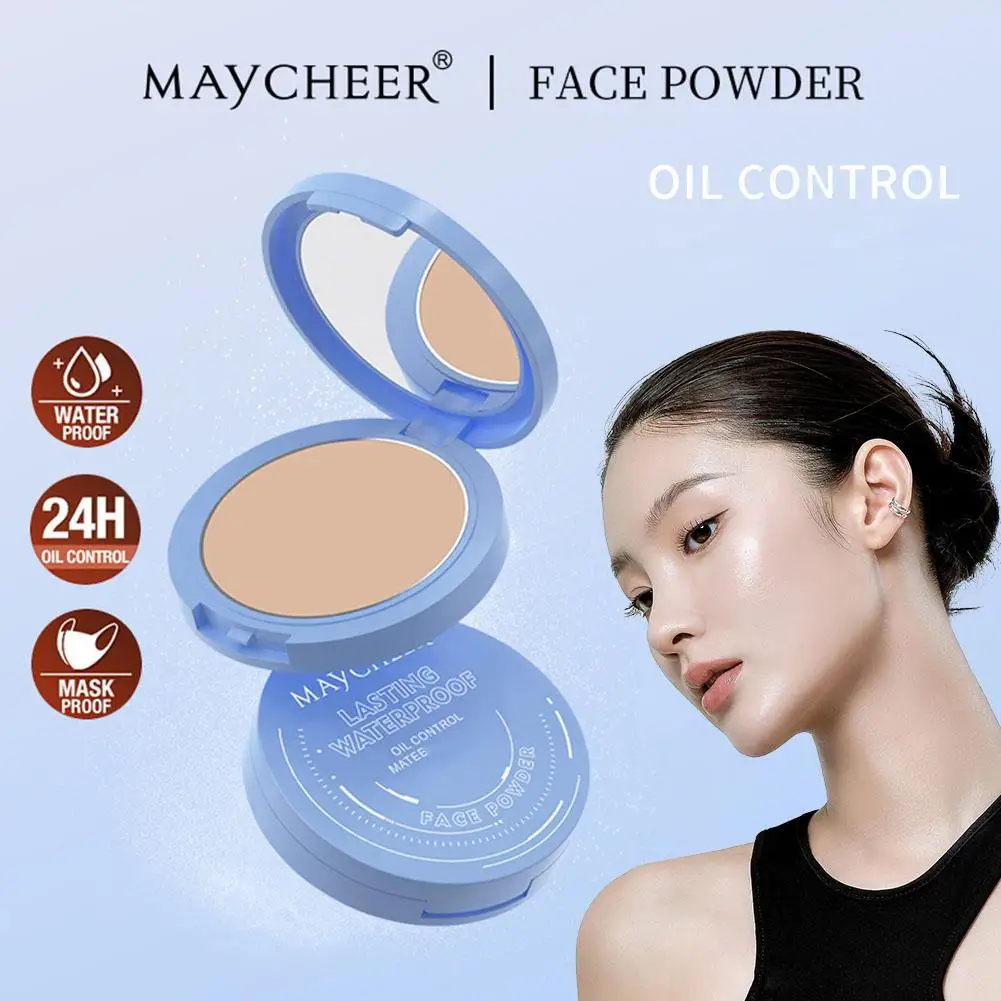 Silk Soft Mist Powder Cake Long-lasting Waterproof Lady Sace Control Press Face Powder Smooth Oil Polvo Texture M1X3