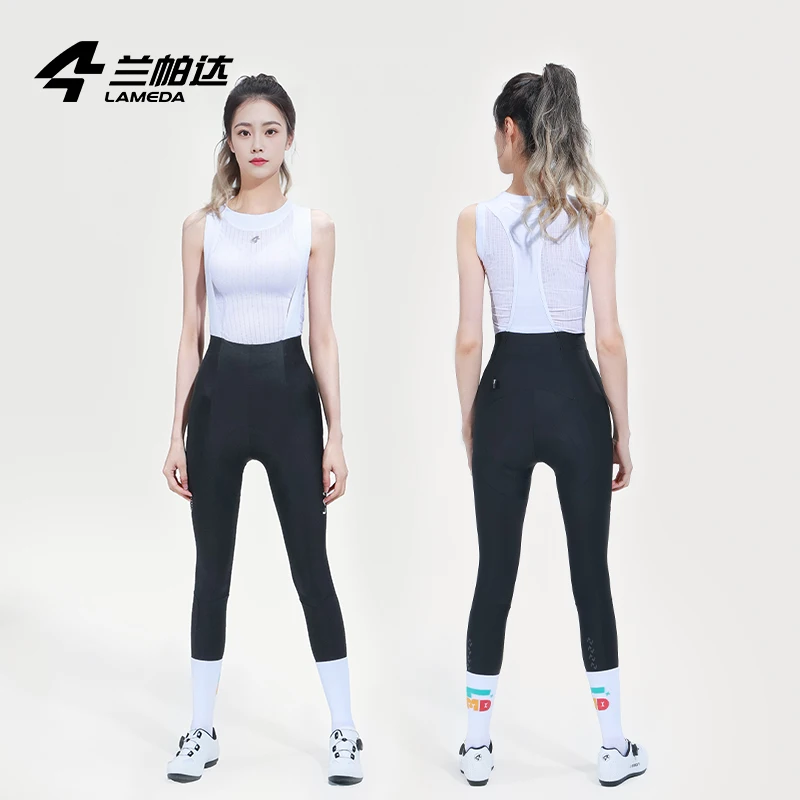 Lameda Cycling Pants Woman Double Arrow Cushion Lameda Cycling Clothing High Elasticity Wear Resistance Women Bib Pants
