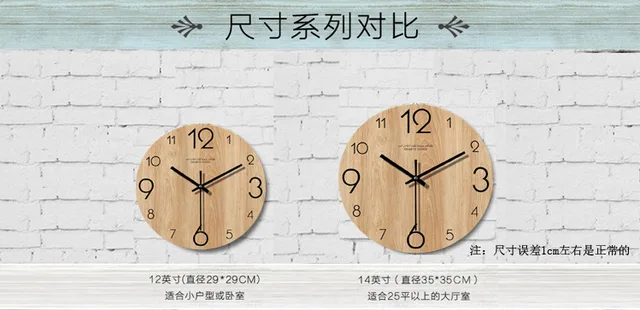 Relojes de pared simples de grano de madera Vintage, decoración creativa  silenciosa para sala de estar, reloj de pared moderno para el hogar y la  cocina - AliExpress